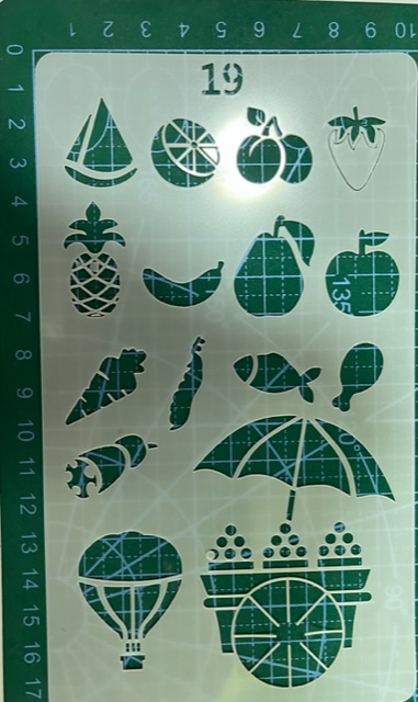 Mini Stencil 19C Fruits
